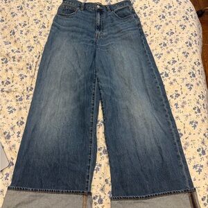 Madewell Superwide Leg Jean in Fannin Wash New without Tag